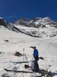 Avant de remonter à la cabane du Mont-Rose