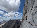 Marmolada, sortie Messner 1969, juste avant le "crux"