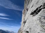 Strada del Sole, une voie incroyable de 6 longueurs, ici L2